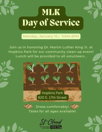 Honor Dr. King's memory by participating in the MLK Day of Service at Hopkins Park.