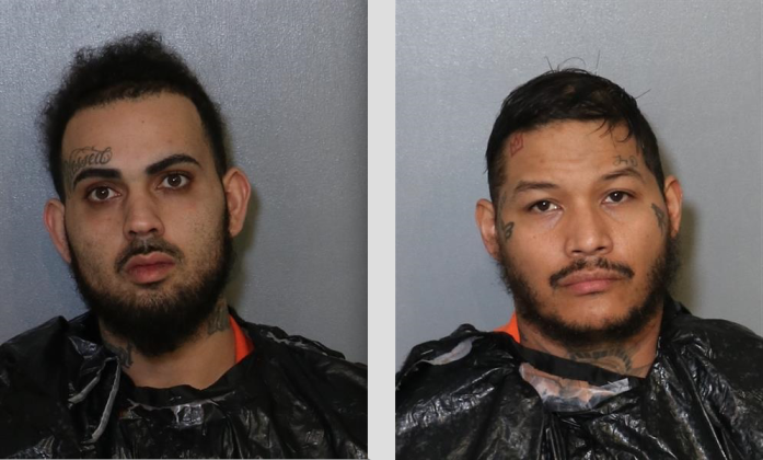Liam Nicholson, 28 left, and Maximo Mercado, Jr., 41, have been arrested and charged with second-degree murder after police say they fatally shot a man at a weekend birthday party. PHOTOS/OSCEOLA COUNTY SHERIFF'S OFFICE 