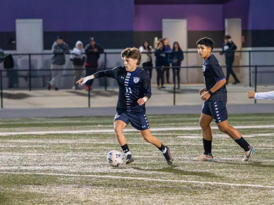 Celebration's Jose Mora brings the ball upfield. PHOTO/MARIO CASAMALHUAPA