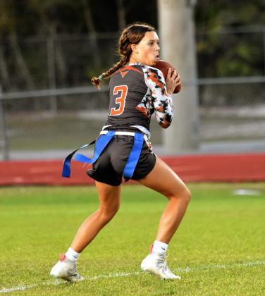Harmony Junior quarterback Martha Edwards, returns to lead the Longhorns offense. Edwards has already accounted for 86 career touchdowns in her first two seasons. PHOTO/KATIE WILLIAMS