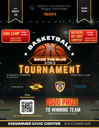 Mercy Foundation 'Back The Blue' 3-On-3 Basketball Tournament — May 11