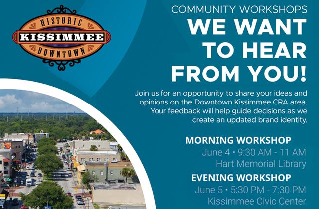 Share ideas for Downtown Kissimmee CRA at workshops June 4-5