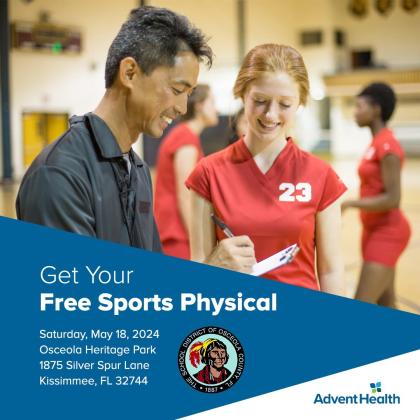 FREE sports physicals for 2024-25 school year at OHP -- May 18
