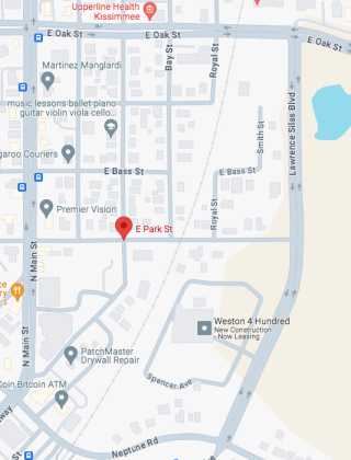 East Park Street between Lawrence Silas Boulevard and Brack Street on the northeast side of downtown Kissimmee will be closed as soon as Wednesday, June 5 for “an extended period of time” to allow for construction at the railroad crossing. GOOGLE MAPS