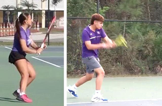 Valeria Lopez and Juan Jimenez  of Celebration are the News-Gazette county tennis players of the year. PHOTOS/CELEBRATION HIGH SCHOOL