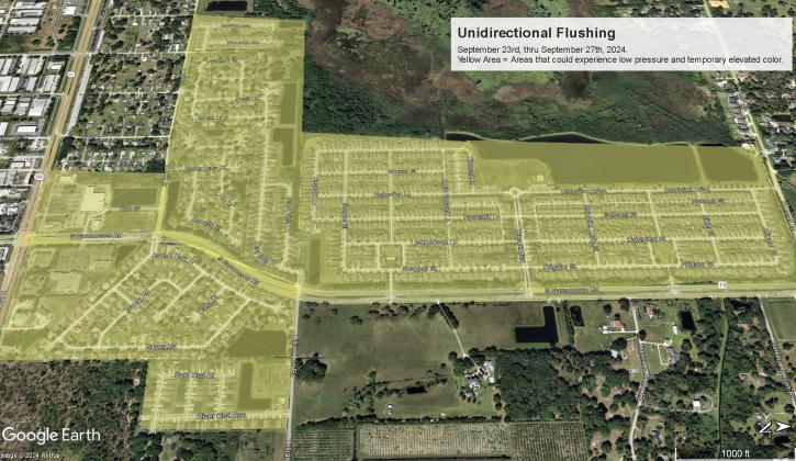 This week's line flushing: just east of downtown St. Cloud