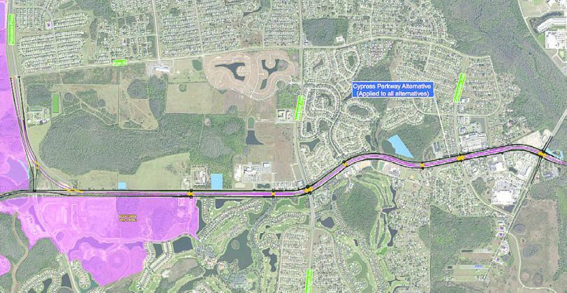 Poinciana residents can attend a Nov. 19 open house regarding the studies on the proposed elevated expressway along the median of Cypress Parkway (the Southport Connector). FILE PHOTO