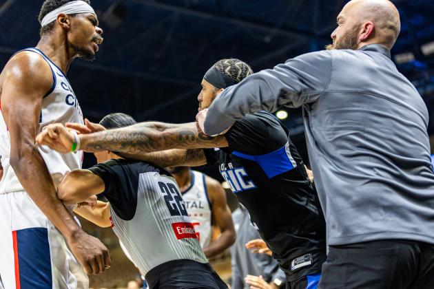 Tensions got heated a bit in Wednesday's game between the Osceola Magic and Capital City Go-Go. PHOTO/TAYLOR MCFEE