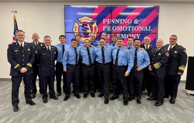 St. Cloud Fire Rescue swore in 11 new firefighters and four officers Monday. PHOTO/CITY OF ST. CLOUD