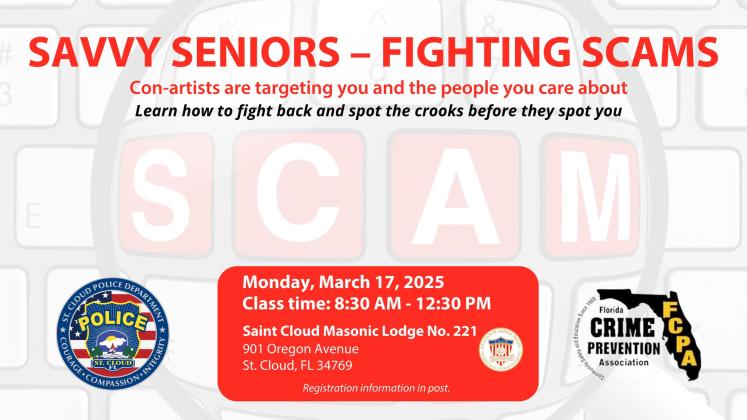 Savvy Seniors—Fighting Scams is designed to prevent Seniors from scams like foreign lottery, bogus investment schemes and online traps designed to steal your identity and your savings.
