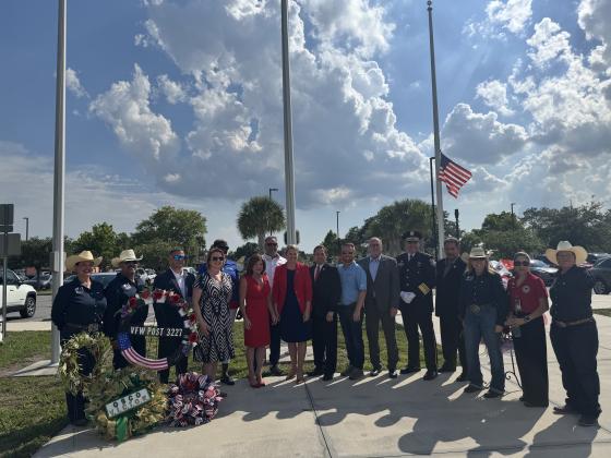 Local leaders and McCormick Institute representatives were at both the Mount Peace event and this memorial at the 65th Infantry Park to honor the Borinqueneers. (Photo/Rep. Paula Stark's Office)