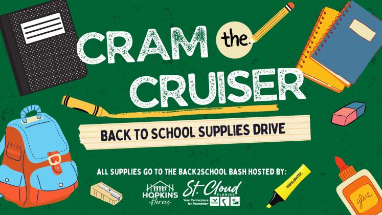"Cram the Cruiser" is among the upcoming Back to School supply events in St. Cloud.