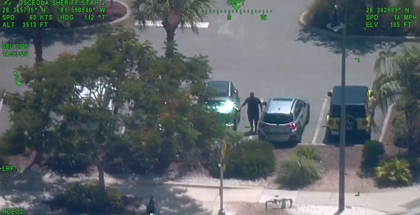 Osceola County Sheriff's detectives surveilled Nicholas Rivera pulled on car doors Wednesday at the Island H2O water park parking lot. (Photo/Osceola County Sheriff's Office)