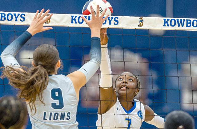 Jordin Southall (7) is just one member of the Osceola hit squad, looking to return to the Class 7A volleyball state tournament—and win it. (Photo/Taylor McFee)