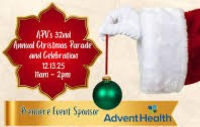 The Association of Poinciana Villages (APV) 32nd Annual Christmas Parade and Celebration is set for Saturday, Dec. 13 at 11 a.m.