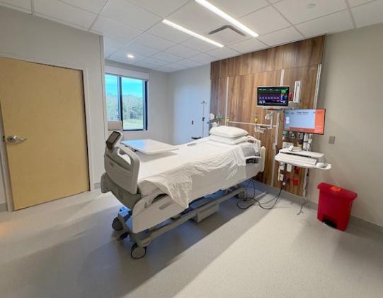 One of the 10 new, state of the art Intensive Care “smart room” includes a remote video consultation system and infection-prevention enhancements. (Photo/Terry Lloyd)