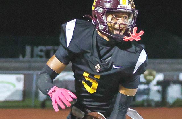 In 2025 Middle Tennessee State signee Bryce Williams of St. Cloud was a headache for opposing teams—offense and defense—and for where to place him on the News-Gazette All-County team. He settled in at Defensive Player of the Year. (Photo/Taylor McFee)