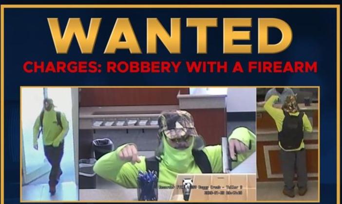 Kissimmee Police say this man robbed the Fifth Third Bank at Simpson and Fortune Road Friday morning, and are seeking his whereabouts. (Photo/Kissimmee Police Dept.)