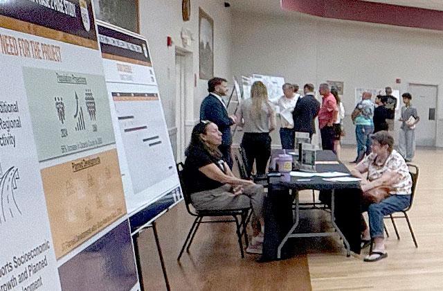Approximately 50 people attended the virtual presentation on April 22, and a similar number attended a presentation at the St. Cloud Community Center, where they viewed displays and met one-on-one with Turnpike staff and project consultants. (Photo/Terry Lloyd)