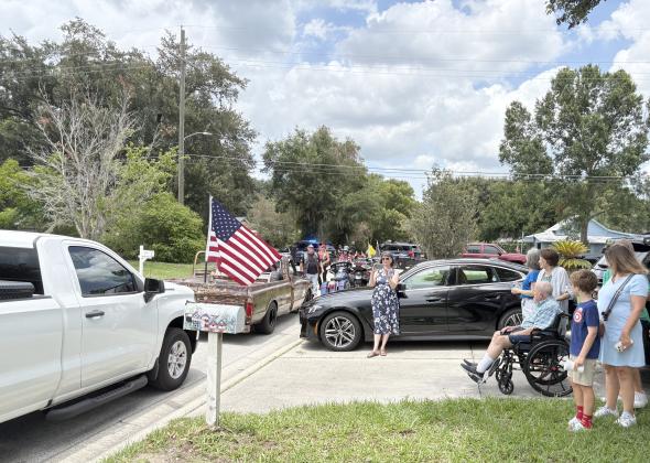 Friends and neighbors wish U.S. Navy veteran Oather Gardner a happy 100th birthday Sunday. (Photo/Terry Lloyd)