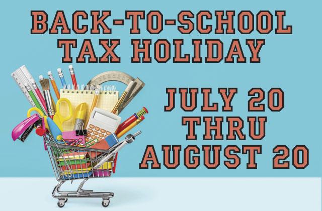 Saving the 7.5% sales tax on Back to School supplies starts Monday.