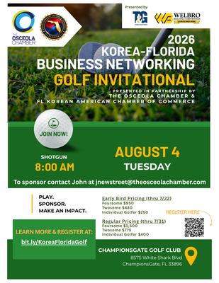 2026 Korea-Florida Business Networking Golf Invitational — Aug. 4