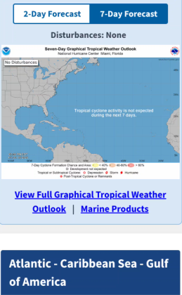 The National Hurricane Center has debuted a mobile-friendly front page to its website, hurricanes.gov/mobile, in 2026. (Photo/NHC)
