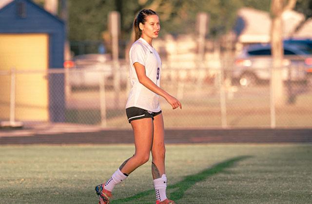 Celebration’s Leandra Oliveira helped lead the Storm to their first girls soccer district championship and regional playoff wins in school history. (Photo/Mario Casamalhuapa)