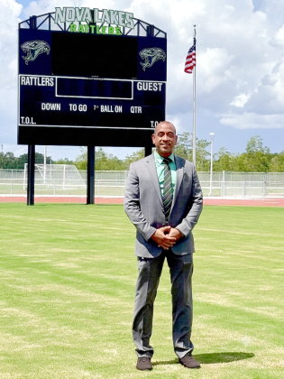 Nova Lakes High School Principal Dr. Nigel Pillay (pictured) says the school, the county’s first new high school in eight years, will be a place for students to find their place and grow. (Photo/Debbie Daniel)
