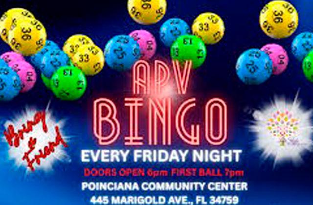 Bingo is played every Friday night at the community center