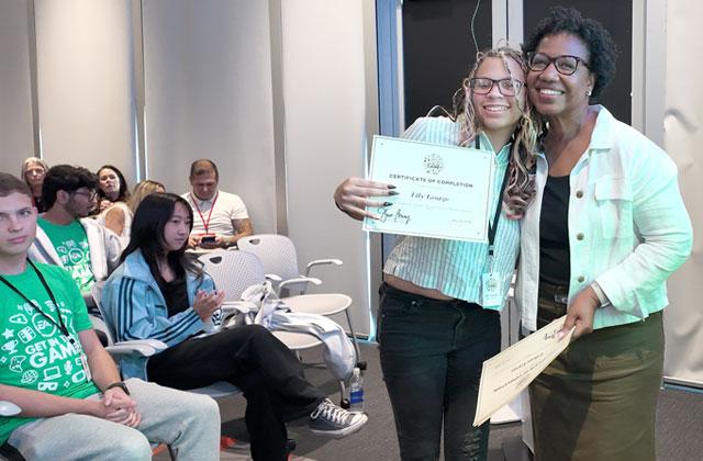 NeoCity Academy’s Lily George completed the Electronic Arts “Get in the Game” STEAM camp this summer, and will be armed with coding knowledge heading into her senior year. (Photo/Electronic Arts)