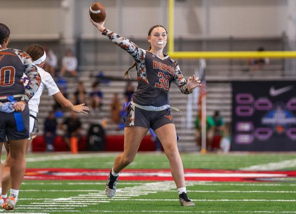 Harmony freshman quarterback Ivy Munns stepped right in and led the Longhorns to the Class 4A state semifinals in 2026. (Photo/Taylor McFee)