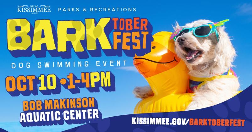 City of Kissimmee 'Barktoberfest' Dog Swim event — Oct. 10