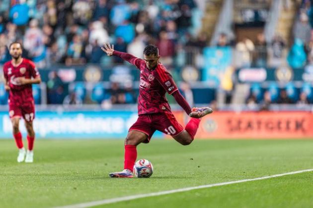 Martín Ojeda scored 1 goal in a 4-2 loss to Philadelphia Union. Photo by OCSC Media Department