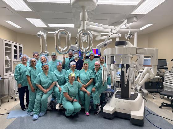 Orlando Health St. Cloud Hospital is celebrating its 100th robotic surgery, saying the milestone  "Reflects its commitment to increasing access to innovative, high-quality care for patients in our community. " (Photo/St. Cloud Hospital)