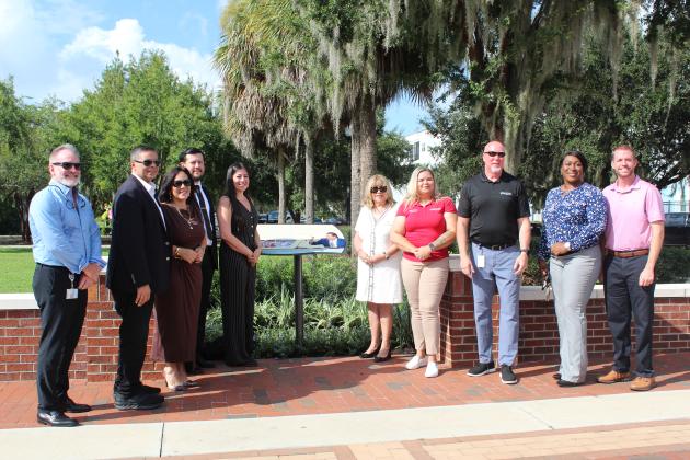 On Wednesday, city leaders, Hansen’s family and community members were on hand at the Kissimmee lakefront Wednesday to dedicate a plaque and rename Ruby Plaza at Lakefront Park to the Bill Hansen Plaza. (Photo/Ken Jackson)