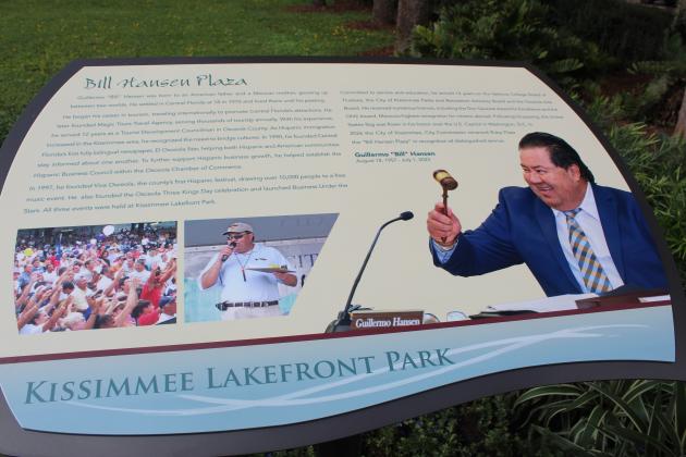Hansen, the former owner of the Osceola Star Hispanic newspaper, had a larger-than-life presence and a powerful voice for the local Hispanic business community that grew by leaps and bounds in his nearly five decades living in the area. He was a board member and small business trustee for The Osceola Chamber and Valencia College that saw the creation of the Hispanic Business Council, Viva Osceola and Three Kings Day celebrations.  (Photo/Ken Jackson)