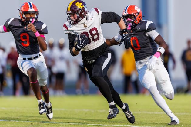 Like the rest of his team did Friday, St. Cloud tight end Owen Sullivan ran through the Tohopekaliga defense in a 38-7 Bulldogs' victory that kept their playoff hopes alive. 