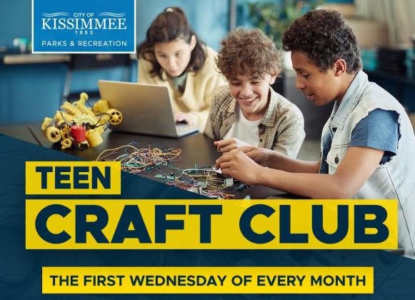 Get creative and have fun at Teen Craft Club at Oak Street Park Community Center for a free monthly craft program where teens can explore their creativity, learn new skills, and create fun, trendy crafts. 