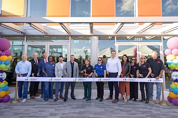 Osceola County, FloridaCommerce and construction team representatives joined elected officials like District 2 County Commissioner Viviana Janer (with scissors) at the ribbon cutting for the Osceola County Tech Library on Bill Beck Boulevard. (Photo/Osceola County)