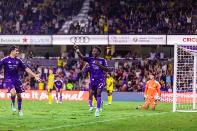 Ivan Angulo scores the game winning goal. (Photo OCSC/Mark Thor)