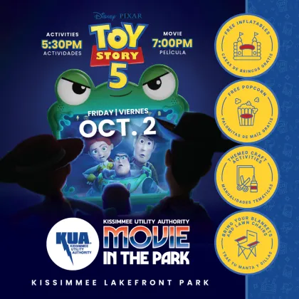 Movie in the Park returns Friday with 'Toy Story 5' at Kissimmee Lakefront
