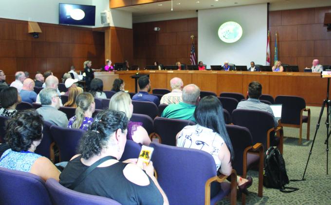 Concerned residents and business owners filled the Kissimmee Commission chambers last Tuesday. PHOTO/KEN JACKSON