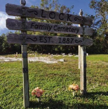 Signage for Lock Family Cemetery on Boggy Creek Road just north of the Osceola-Orange County line. PHOTO/KEN JACKSON