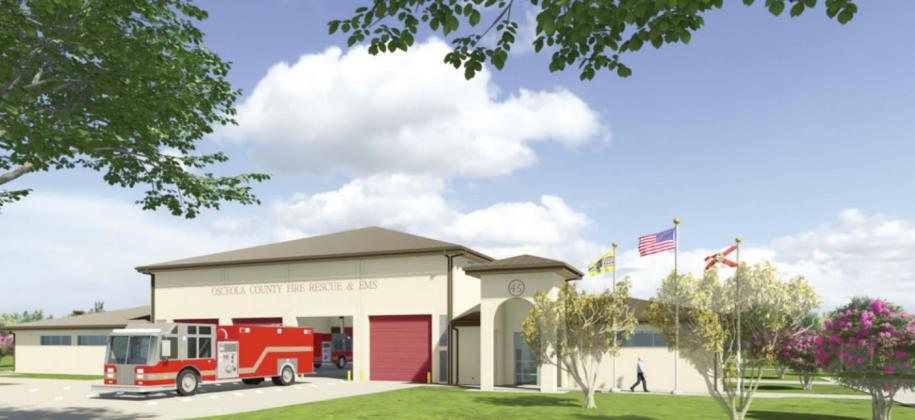 Top photo: A rendering of what Station 45 will look like when completed next year. PHOTOS/OSCEOLA COUNTY