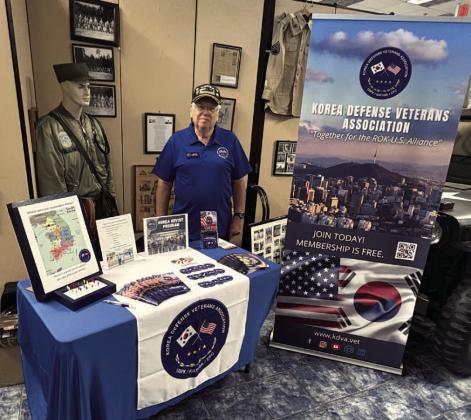 Larry Tressler, President of the Korean Defense Veterans Association Florida Chapter, at Saturday’s Quilts of Valor event. (Photo/Terry Lloyd)