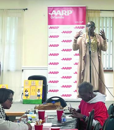 Dionne Polite, the Director of State Operations for AARP Florida, has been overseeing outreach and engagement for the state of Florida for 16 years, but she is also an artist who shared her artwork at History and Heritage. PHOTO/DONASIA HARRY