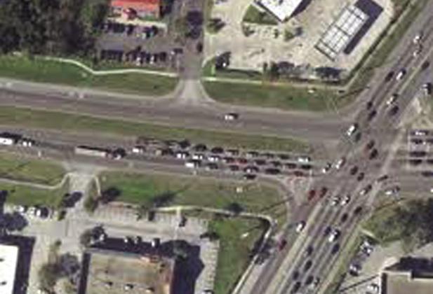 John Young Parkway and Pleasant Hill Road is at the southern end of the seventh-worst commute in the United States, per transportation analytics firm INRIX. FDOT is working on solutions to make the intersection flow better. PHOTO/FDOT