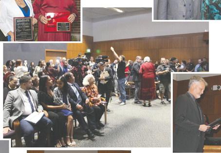 A standing-room-only crowd turned out for new Kissimmee Mayor Jackie Espinosa and Commissioner Noel Ortiz. PHOTO/KEN JACKSON