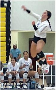 Freshman Cate Palmi, who had 19 kills in Saturday’s state semifinal, is one of three talented players to return as sophomores in 2023. PHOTO/JOSH PALMI